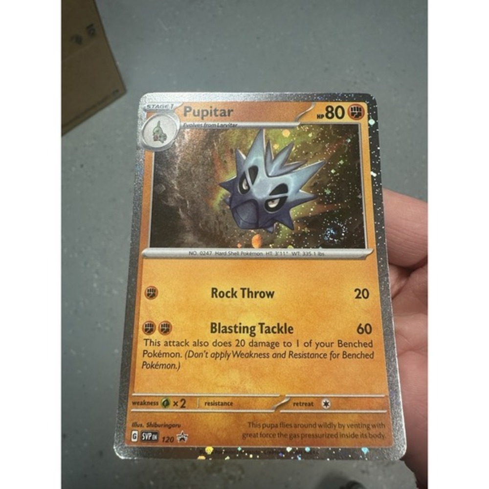 Pokemon TCG Pupitar FART SWIRL🌀 120 Black Star Promo Cosmos Holo Promo Card NM